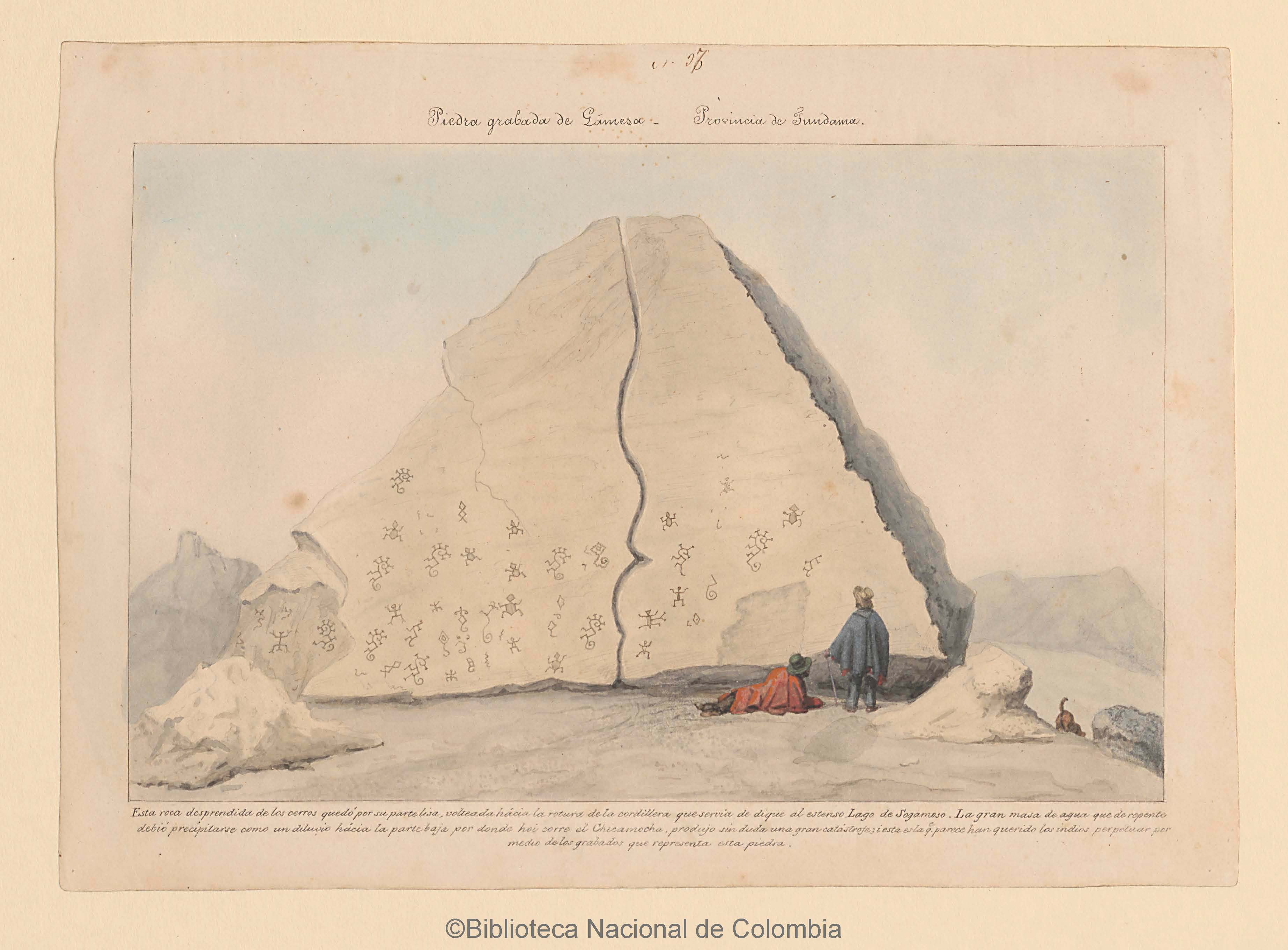 Piedra grabada de Gameza. Provincia de Tundama